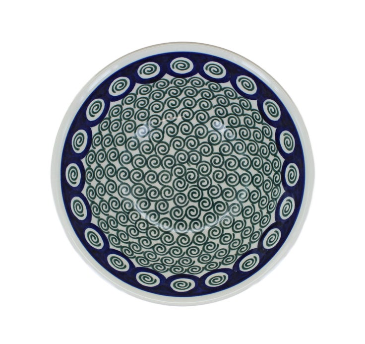 Detail image of Ceramika Artystyczna Peacock Swirl Dining Plates & Bowls — Polish Pottery