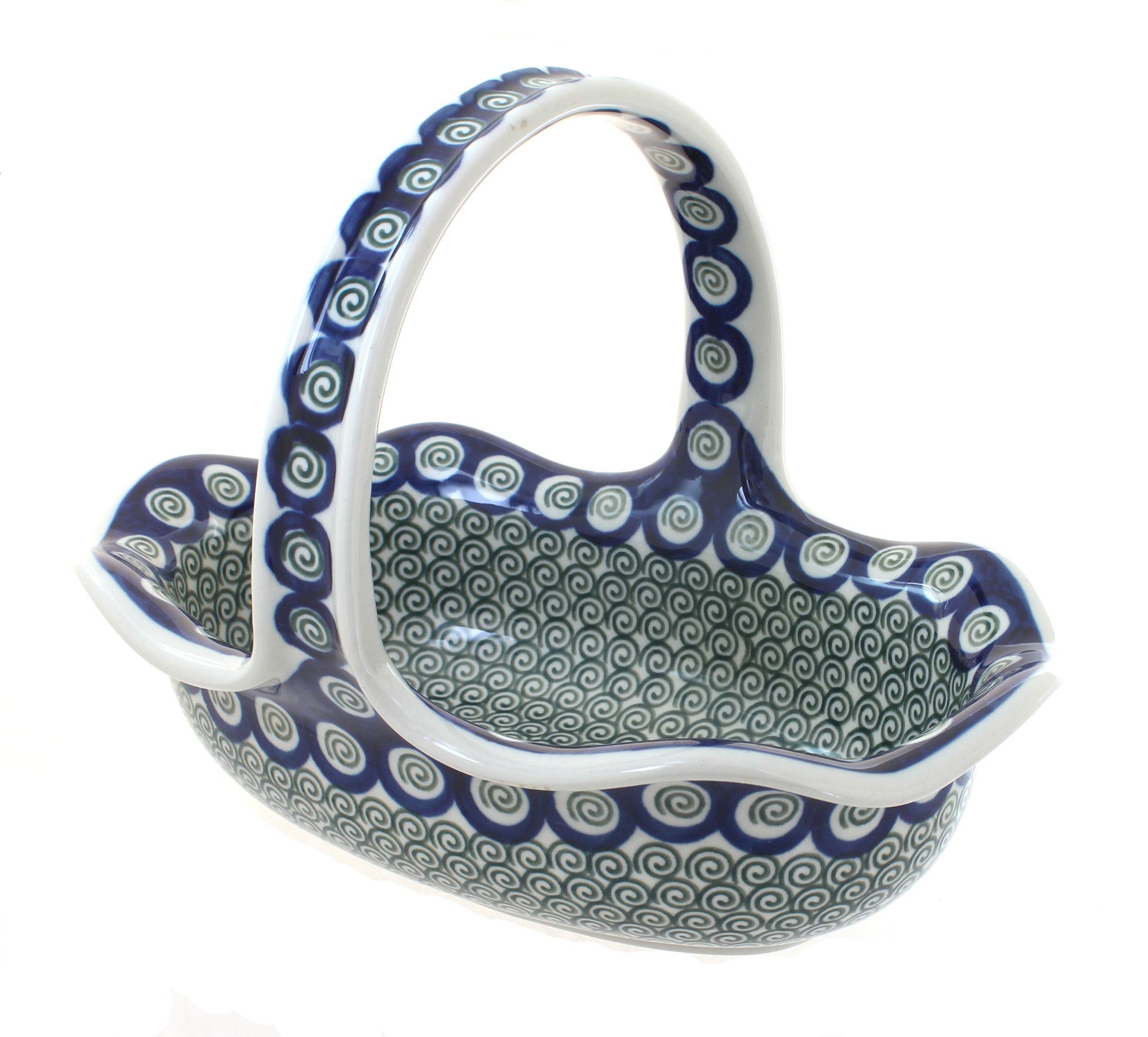 Ceramika Artystyczna Peacock Swirl Décor — Polish Pottery