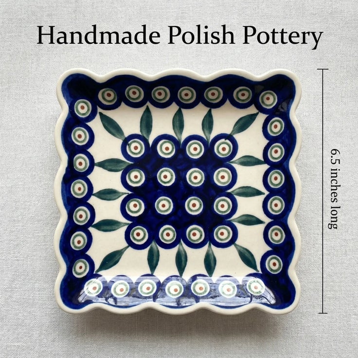 Detail image of Zaklady Peacock Dining Plates & Bowls — Polish Pottery