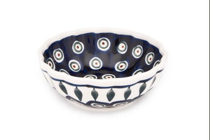 Detail image of Zaklady Peacock Petite Bowl/Dish — Polish Pottery