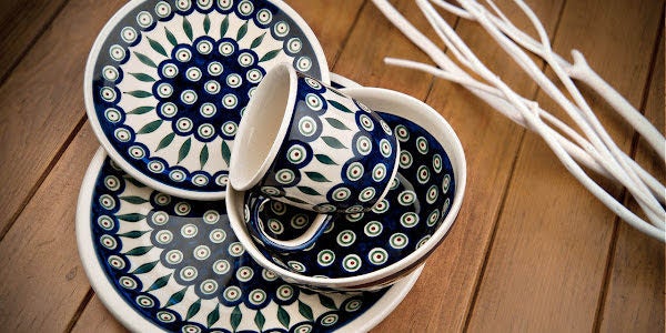 Zaklady Peacock Mug — Polish Pottery