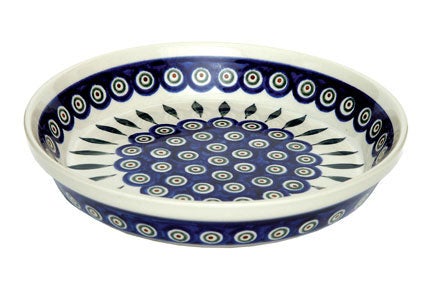 Zaklady Peacock Pie Plate — Polish Pottery