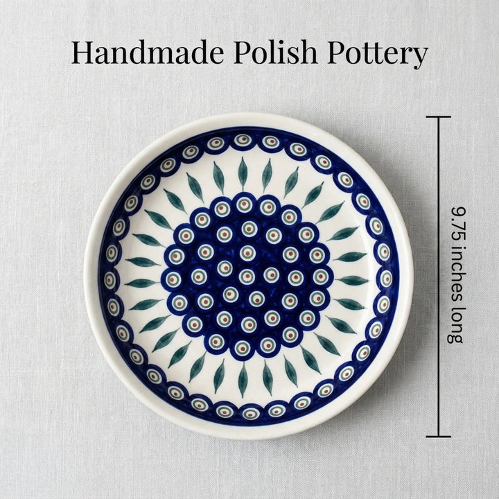Zaklady Peacock Pie Plate — Polish Pottery