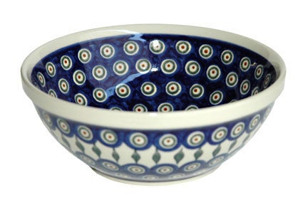 Detail image of Zaklady Peacock Medium Serving Piece — Polish Pottery