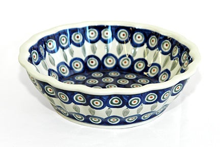 Detail image of Zaklady Peacock Medium Serving Piece — Polish Pottery