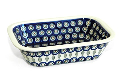 Detail image of Zaklady Peacock Loaf Baker — Polish Pottery