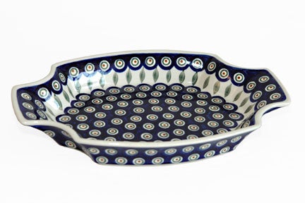 Detail image of Zaklady Peacock Large Serving Piece — Polish Pottery