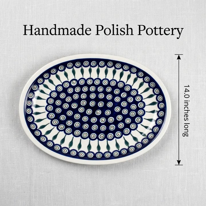 Zaklady Peacock Large Serving Piece — Polish Pottery
