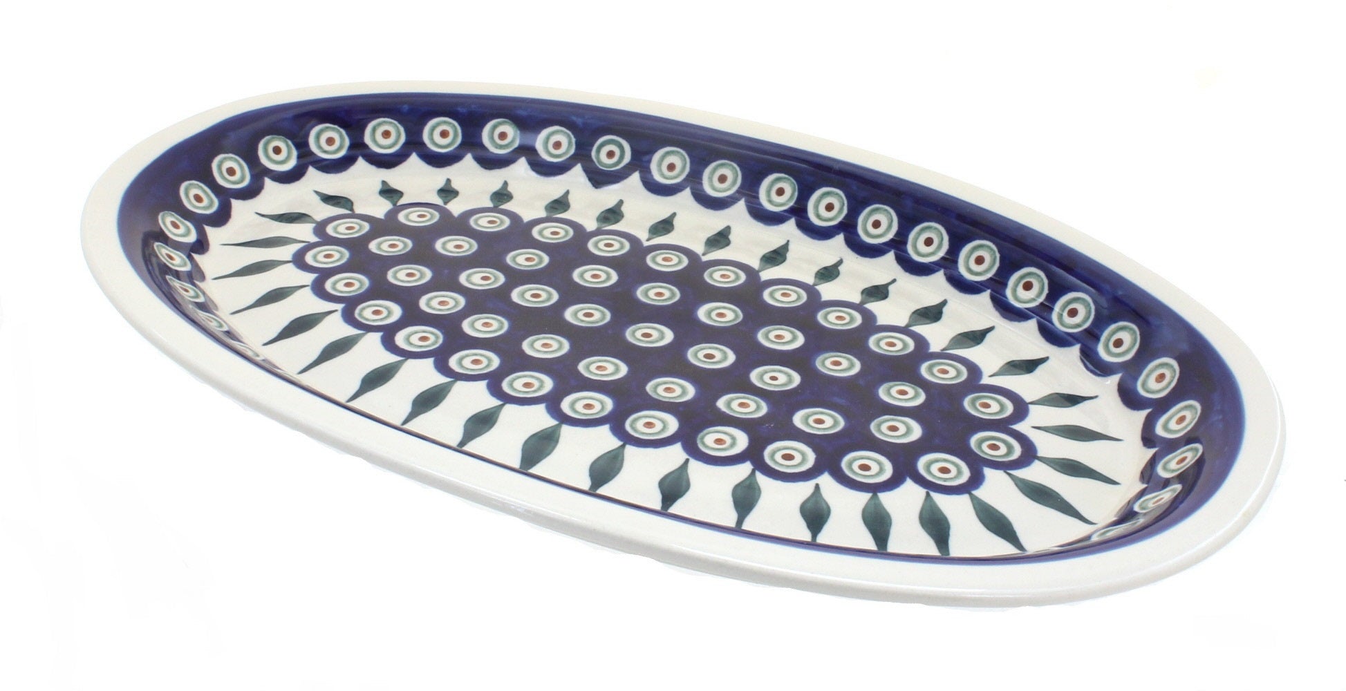 Zaklady Peacock Large Serving Piece — Polish Pottery