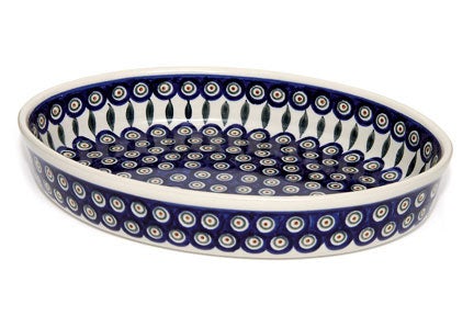 Detail image of Zaklady Peacock Large Bakeware — Polish Pottery
