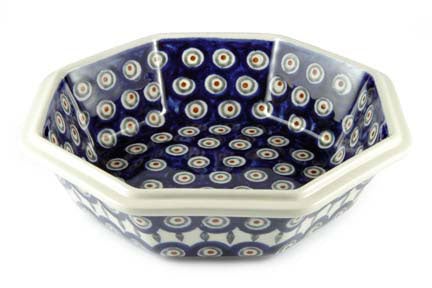 Detail image of Zaklady Peacock Large Serving Piece — Polish Pottery