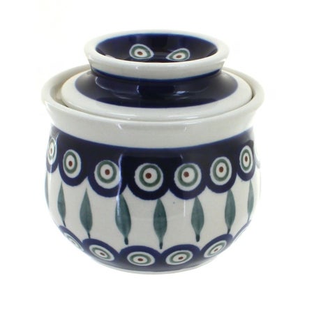 Zaklady Peacock Butter Dish — Polish Pottery