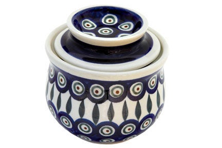 Zaklady Peacock Butter Dish — Polish Pottery