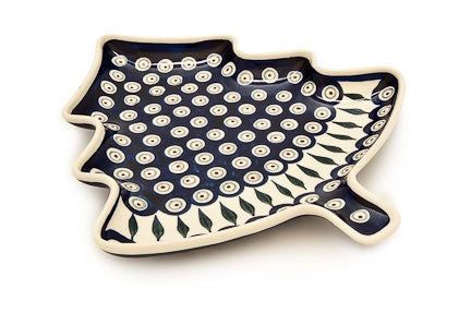 Detail image of Zaklady Peacock Medium Serving Piece — Polish Pottery