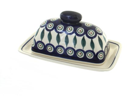 Zaklady Peacock Butter Dish — Polish Pottery