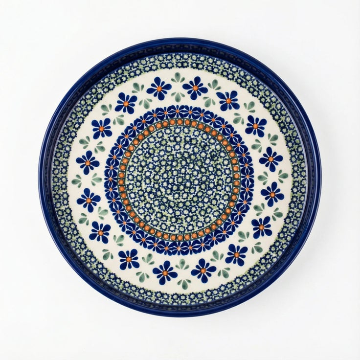Detail image of Zaklady Mosaic Flower Specialty Bakeware — Polish Pottery