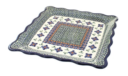 Zaklady Mosaic Flower Dining Plates & Bowls — Polish Pottery