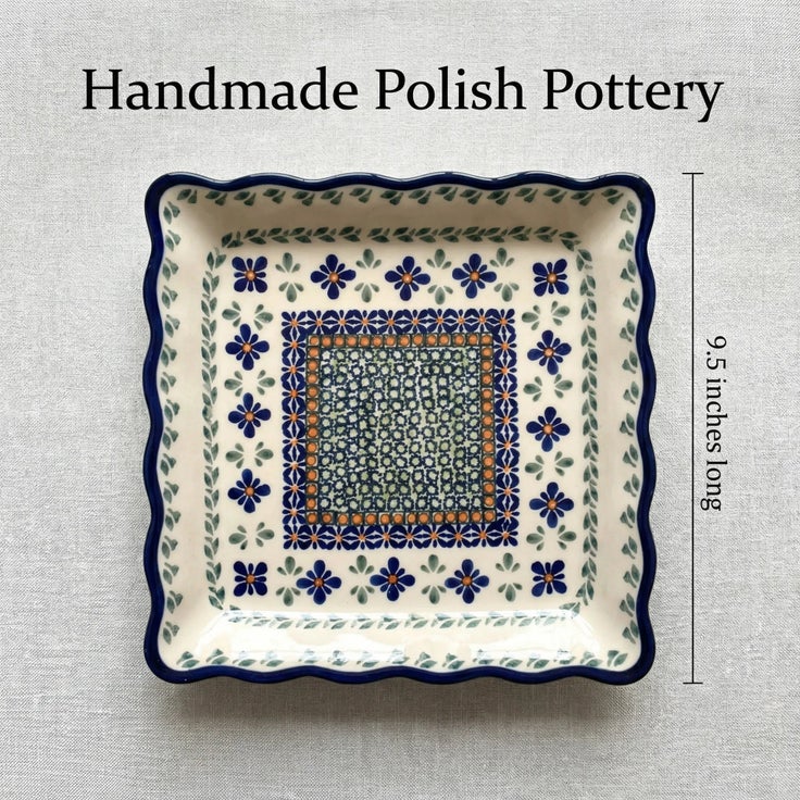Detail image of Zaklady Mosaic Flower Dining Plates & Bowls — Polish Pottery