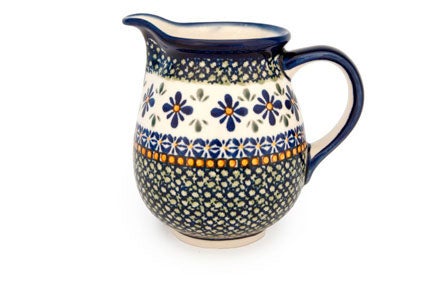 Detail image of Zaklady Mosaic Flower Pitcher — Polish Pottery