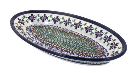 Zaklady Mosaic Flower Small Serving Piece — Polish Pottery