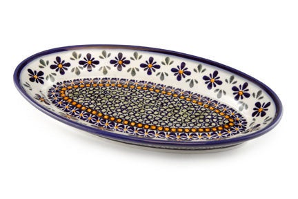 Zaklady Mosaic Flower Small Serving Piece — Polish Pottery