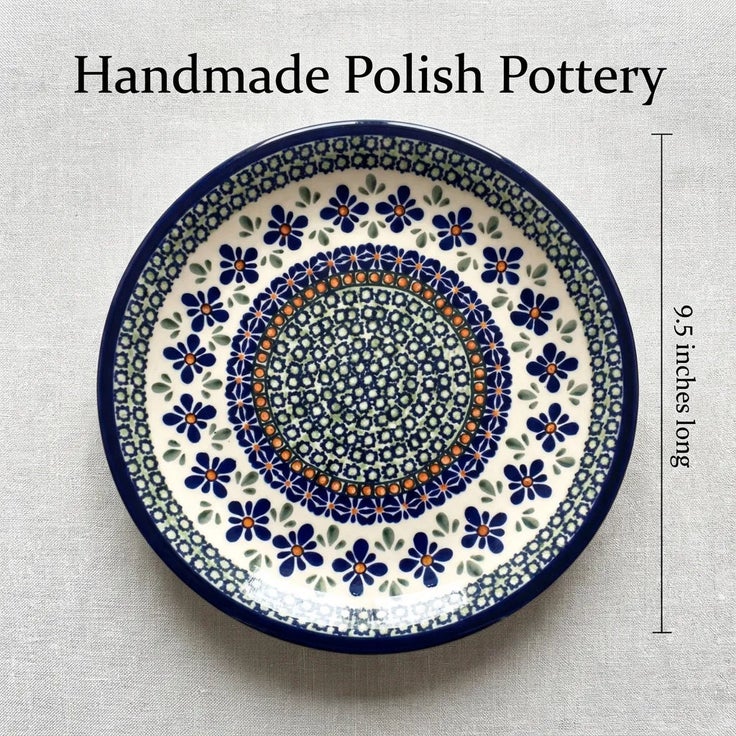Detail image of Zaklady Mosaic Flower Dining Plates & Bowls — Polish Pottery