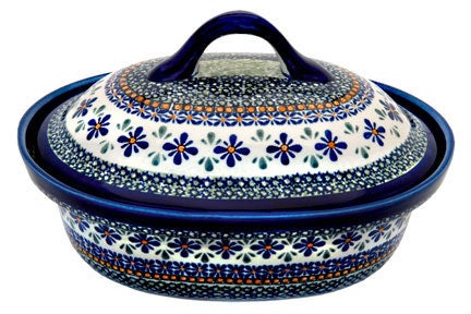 Zaklady Mosaic Flower Large Bakeware — Polish Pottery