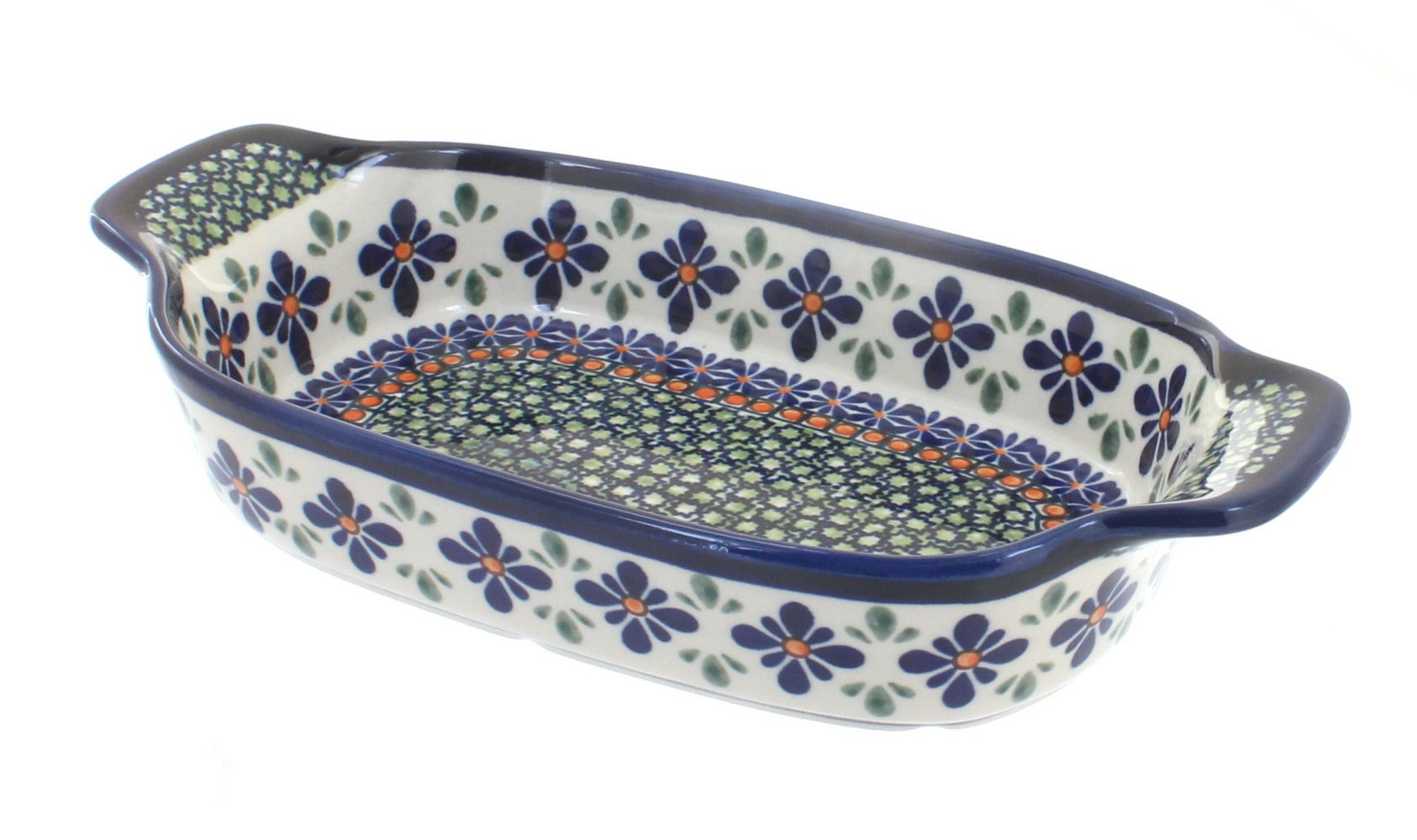 Zaklady Mosaic Flower Small Serving Piece — Polish Pottery