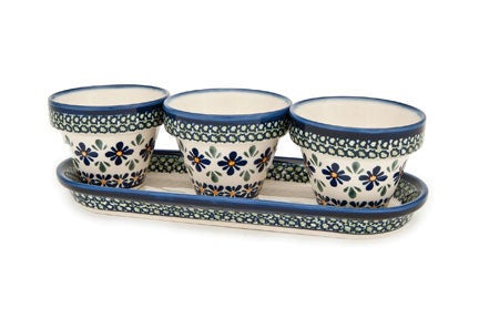 Detail image of Zaklady Mosaic Flower Décor — Polish Pottery