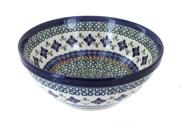 Zaklady Mosaic Flower Medium Serving Piece — Polish Pottery
