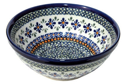Detail image of Zaklady Mosaic Flower Medium Serving Piece — Polish Pottery