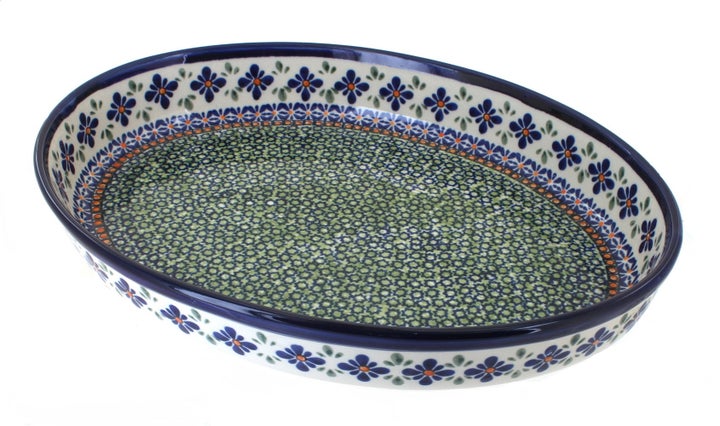 Zaklady Mosaic Flower Medium Bakeware — Polish Pottery