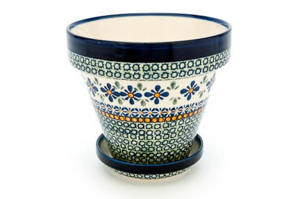 Detail image of Zaklady Mosaic Flower Décor — Polish Pottery