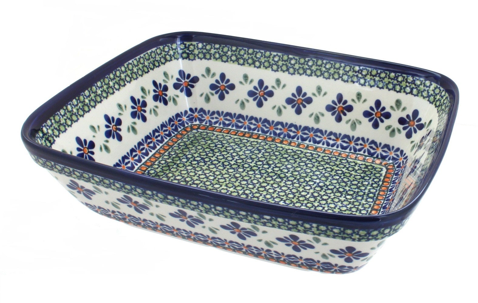 Zaklady Mosaic Flower Medium Bakeware — Polish Pottery