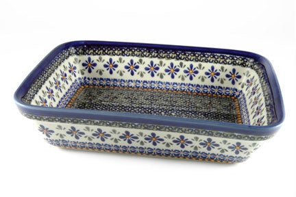 Zaklady Mosaic Flower Medium Bakeware — Polish Pottery