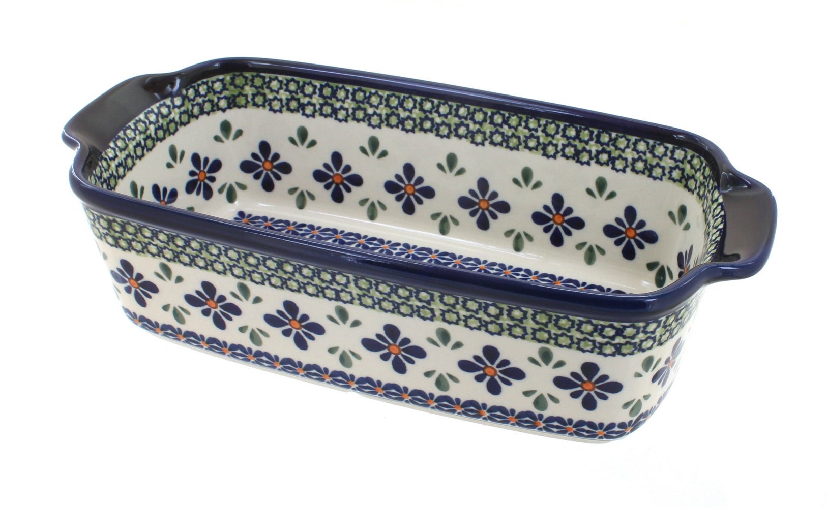 Zaklady Mosaic Flower Loaf Baker — Polish Pottery