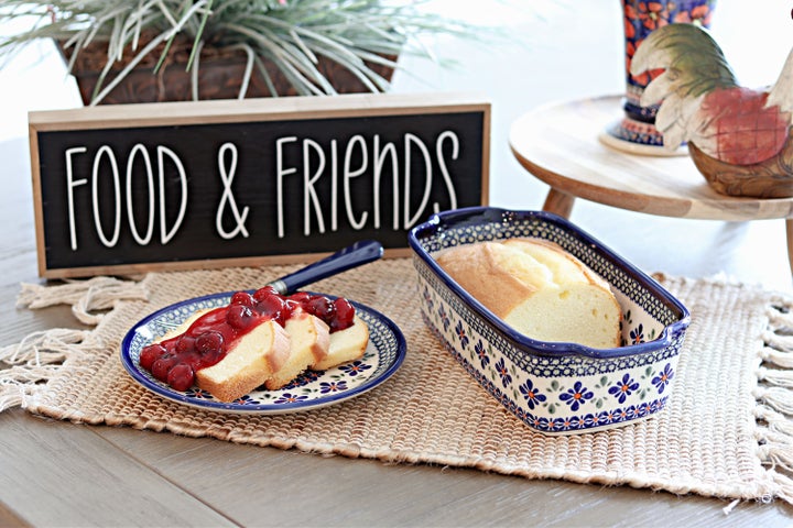 Zaklady Mosaic Flower Loaf Baker — Polish Pottery