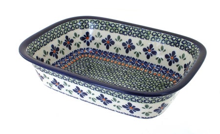 Zaklady Mosaic Flower Loaf Baker — Polish Pottery