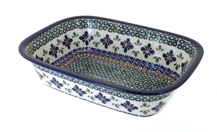 Zaklady Mosaic Flower Loaf Baker — Polish Pottery