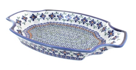 Zaklady Mosaic Flower Large Serving Piece — Polish Pottery