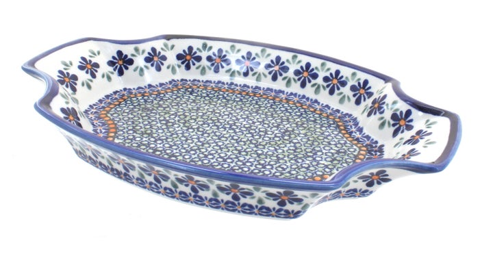Zaklady Mosaic Flower Large Serving Piece — Polish Pottery