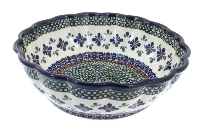 Zaklady Mosaic Flower Large Serving Piece — Polish Pottery