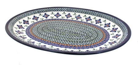 Zaklady Mosaic Flower Large Serving Piece — Polish Pottery