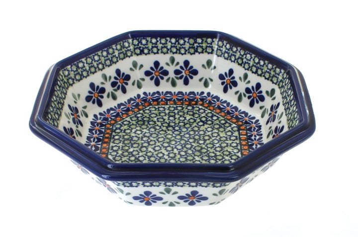 Zaklady Mosaic Flower Large Serving Piece — Polish Pottery