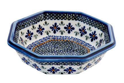 Detail image of Zaklady Mosaic Flower Large Serving Piece — Polish Pottery