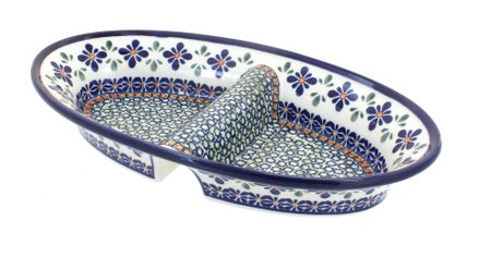 Zaklady Mosaic Flower Large Serving Piece — Polish Pottery