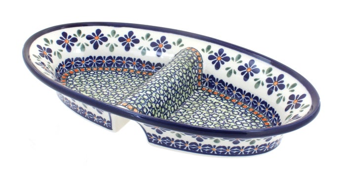 Zaklady Mosaic Flower Large Serving Piece — Polish Pottery