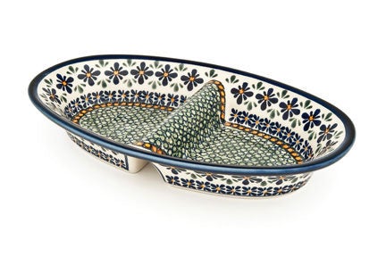 Zaklady Mosaic Flower Large Serving Piece — Polish Pottery