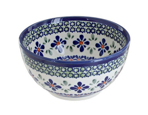 Zaklady Mosaic Flower Dining Plates & Bowls — Polish Pottery