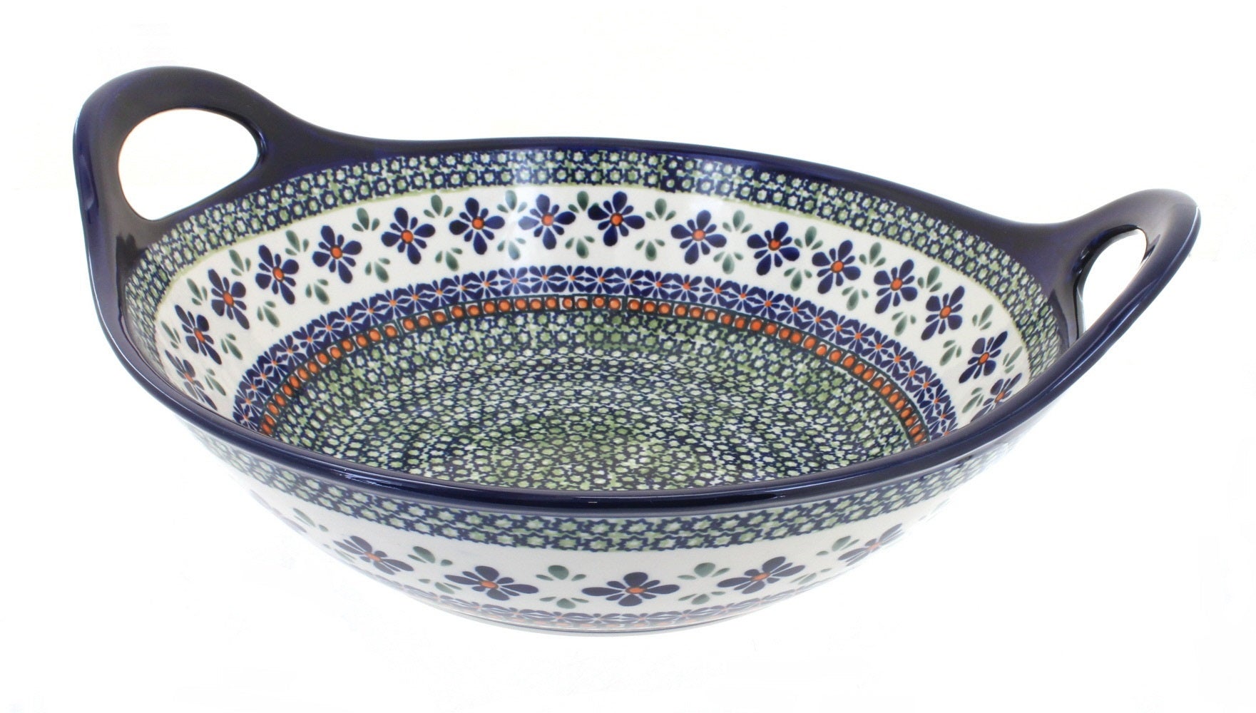Zaklady Mosaic Flower Large Serving Piece — Polish Pottery